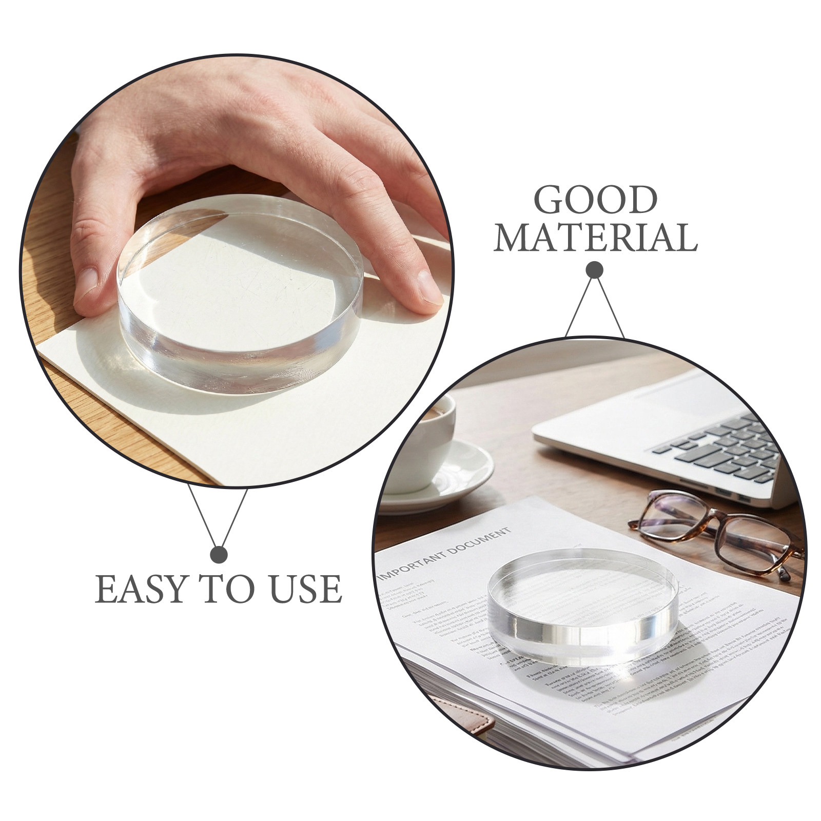 Round 3.15 Clear Crystal Paper - đánh giá và giá Book Weight Glass